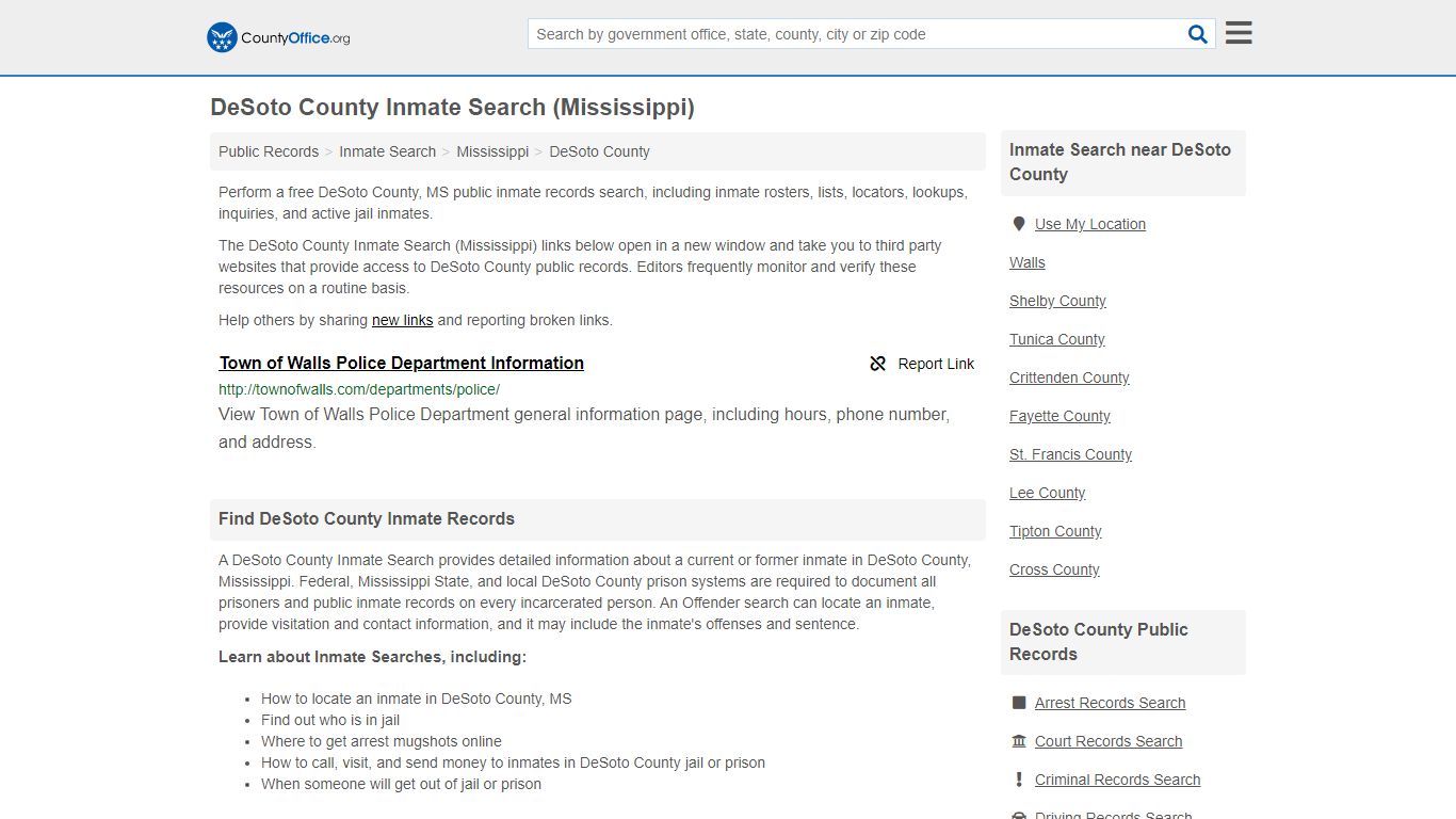 Inmate Search - DeSoto County, MS (Inmate Rosters & Locators)